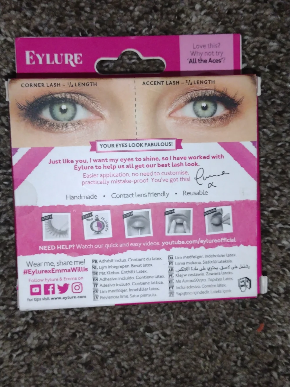 Eylure x Emma Willis Insta-Belle False Eyelashes - Black - Picture 13 of 16